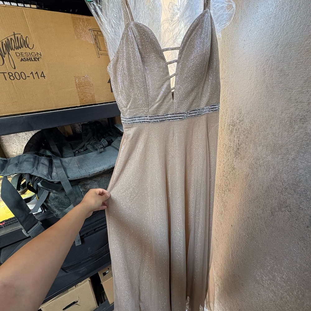 Citizen Sparkling Beige Prom Dress